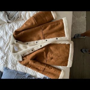 Velvet tees shearling jacket coat